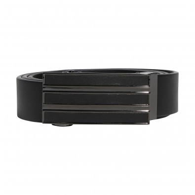 3 Stripe Buckle No-Hole Belt