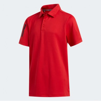 Adidas Boys Golf 3 Stripes Polo Shirt
