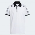 Adidas Boys Printed Colorblock Golf Polo Shirt
