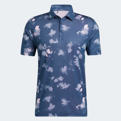 Adidas Men Golf Splatter Print Polo Shirt