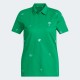 Adidas Women Golf Play Green Monogram Polo Shirt