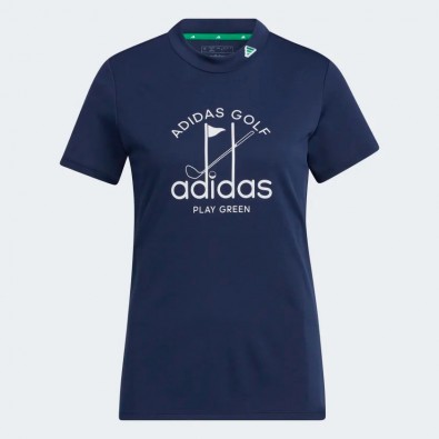 Adidas Women Golf Aeroready Play Green Mock Neck Shirt