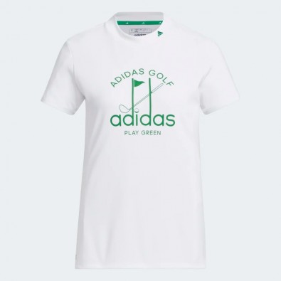Adidas Women Golf Aeroready Play Green Mock-Neck Shirt