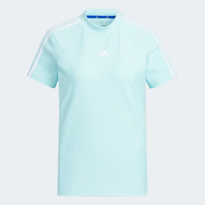 Adidas Women Golf 3-Stripes Mock-Neck Shirt